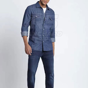 Camisa de Mezclilla Entallada y Elegante para Hombre, Camisa Retro de Calle, Camisa de Mezclilla Informal para Hombre, Camisa Cómoda para el Trabajo y Fiestas - Product Image 3