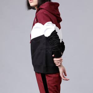 Nouveau style Logo personnalisé femmes décontracté solide longueur régulière hiver à manches longues polaire à capuche survêtement empilé pantalon - Product Image 6