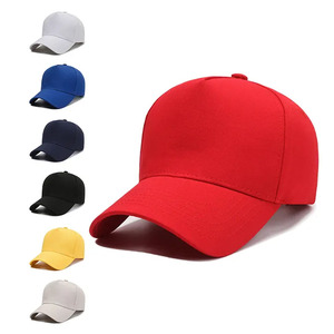 Sombrero de camionero de algodón de alta calidad Deportes al aire libre Gorra de béisbol de 5 paneles Serie Logotipo bordado personalizado Sombreros de tela al por mayor - Product Image 1