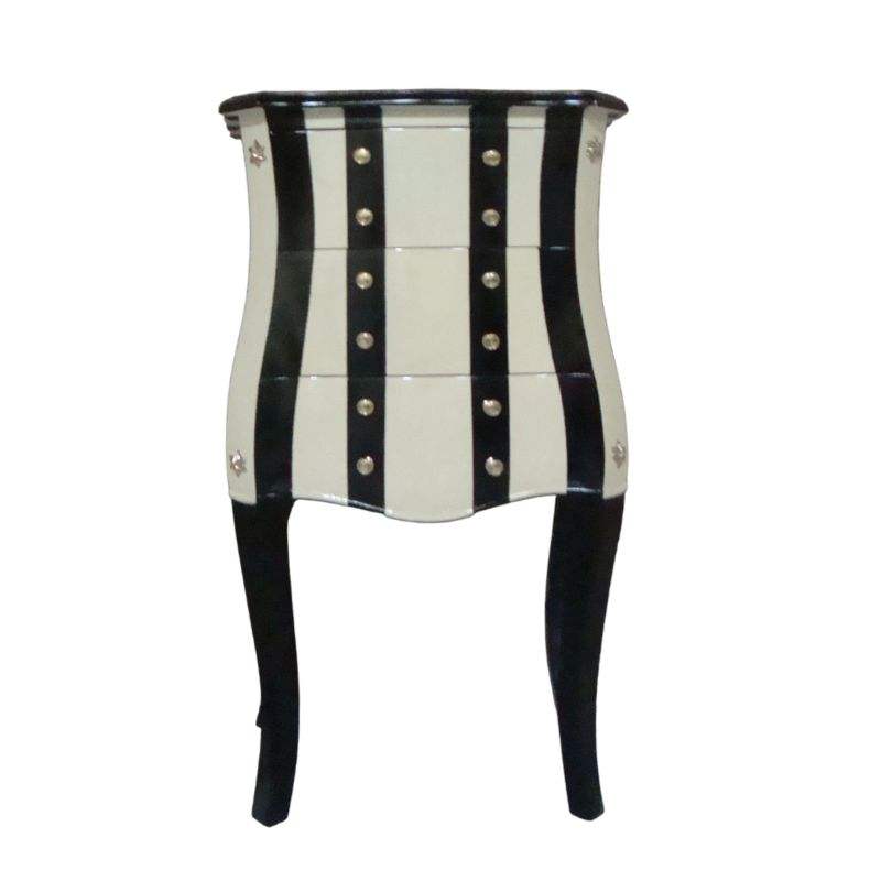 สีดำ + ขาว + ทาสีทอง