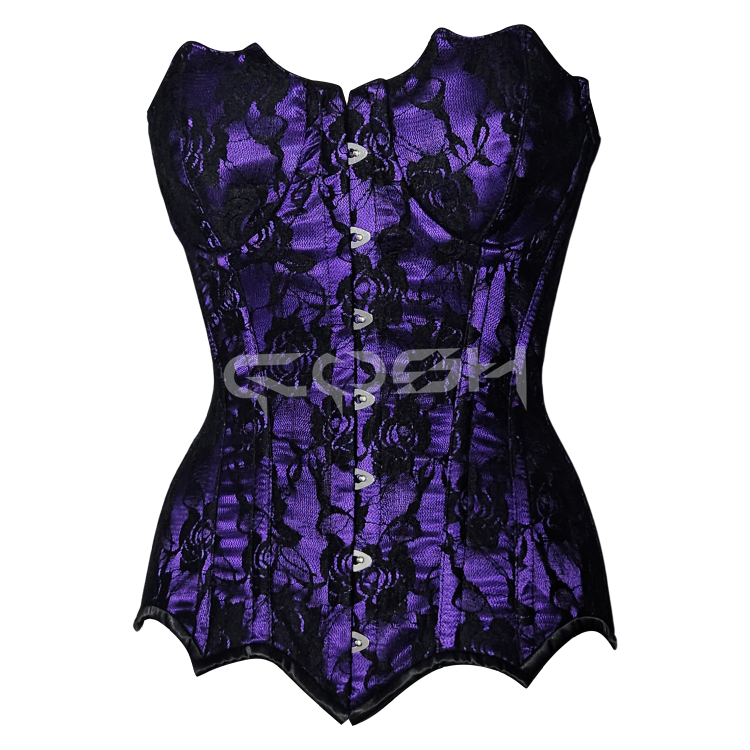fitted lace wedding dress Purple Burlesque Showgirl Womens Costume main image 1