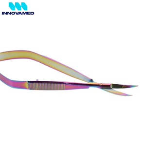 Tijeras de Acero Inoxidable de 4.7 Pulgadas con Microresorte para Cutículas, Cejas y Uñas, Herramienta de Precisión para el Cuidado de la Belleza de INNOVAMED - Product Image 6