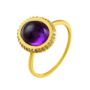 Manufacture direct sale new design <b>rose</b> gold plated 925 sterling silver natural <b>rose</b> <b>quartz</b> zircon multi stone <b>ring</b> for wedding - Product Image 4