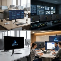 Moniteur LED incurvé pour ordinateur de 34 pouces, 1500 points par pouce, panneau IPS ultra-clair, design fin, fonctionnement stable, bureau, éducation, surveillance