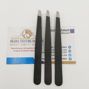 New Professional Handmade Luxury <b>Eyebrow</b> Tweezers Slanted Stainless Steel Durable Eco-Friendly <b>Plucker</b> Puller - Product Image 2