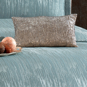 Ensemble de couvre-lit de luxe personnalisé Guzide Larissa Turquoise 4 pièces, 100% chenille, tissé organique, rayé, lavable, anti-acariens - Product Image 4