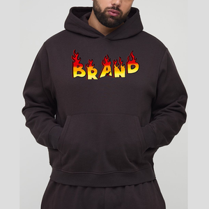 Vente en gros de sweats à capuche pour hommes, vêtements décontractés d'hiver, coupe classique, uni, 340 g/m², 100 % coton, pull confortable, hip-hop, imprimé sur mesure - Product Image 6