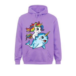 2022 hommes et filles hauts à capuche licornes narval arc-en-ciel sweats à manches longues 100% coton vêtements de sport pour l'hiver - Product Image 5