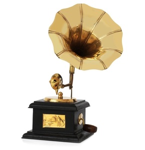Mesa de Gramófono de Color de latón náutico, artículo de regalo, Gramófono de Audio Vintage, Retro disco de vinilo, madera marrón - Product Image 1