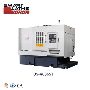 Smartlathe Torno CNC Tempat Tidur Miring Presisi Tinggi Cnc Bangku Mesin Bubut Turret Listrik Poros Ganda Tunrning dan Penggilingan Cnc Bubut