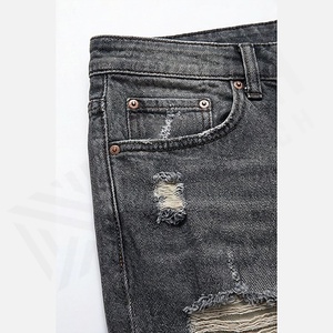 Stylish Customized Color Denim <b>High</b> <b>Waist</b> Straight Casual <b>Jeans</b> With Breathable Soft Stretch Fabric Friendly Wholesale Custom - Product Image 5