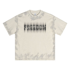 Nueva llegada hombres de alta calidad 100 algodón lavado ácido 250Gsm peso pesado Vintage hombres camiseta personalizada en blanco Vintage camiseta - Product Image 3