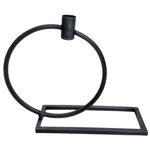 Soporte de vela de Metal inspirado en estilo moderno, tapa dorada, acabado negro, atractivo portavelas decorativo de mesa de Navidad para el hogar - Product Image 5