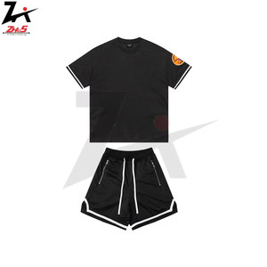 Ensemble court vintage personnalisé avec T-shirt Boxy imprimé délavé à l'acide Short Streetwear en coton Short T-Shirt court à imprimé bouffant Ensemble de shorts à la mode - Product Image 2