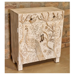 Armoire en bois artisanale de qualité supérieure Sculpture sophistiquée Intérieurs de maison élégants Mobilier scolaire pour le salon de l'hôpital - Product Image 2