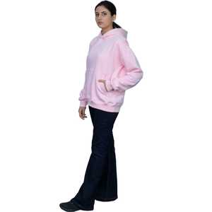 Tariffa Zero per donna felpa da donna essenziale in pile rosa per bambini felpa in bianco con cappuccio in misto cotone Premium felpa personalizzabile