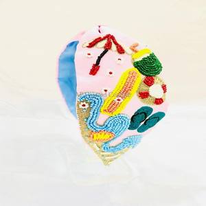 Bandeau perlé luxueux pour femme Tissu et matériau perlé Coupe antidérapante confortable Fabriqué en Inde - Product Image 2