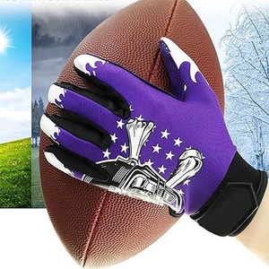Nouveaux gants de football américain pour hommes service OEM de haute qualité gants de rugby sur mesure gants de sport collants à doigts entiers - Product Image 4