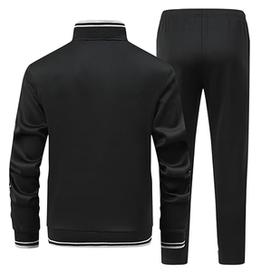 Ensemble de survêtement athlétique 2 pièces pour homme, avec veste et pantalon de sport à fermeture éclair intégrale, idéal pour toutes les saisons - Product Image 6