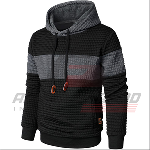 Sudadera con Capucha de Invierno 100% Algodón con Estampado Personalizado, Bloques de Color, Tejido de Punto, Estilo Hipster, Informal, Lisa, Esencial, con Capucha, Corte Regular, para Hombre, de Forro Polar - Product Image 1