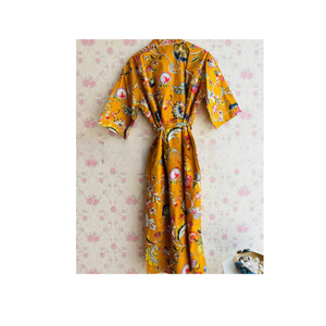 Kimono de algodón, bata larga estampada, ropa Unisex, regalo para él, bata, ropa de playa para mujer - Product Image 5