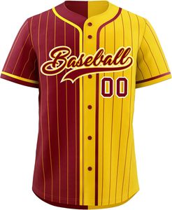 Jersey de béisbol con botones, camisa de malla de estilo profesional, uniforme de softbol personalizado, aparejo de bordado por sublimación de secado rápido, sarga, ajuste de EE. UU. - Product Image 3