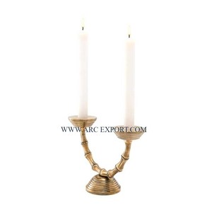 Portavelas de iluminación interior para el hogar, portavelas decorativo de mesa de aluminio, diseño de palmera, vela central hecha a mano - Product Image 6