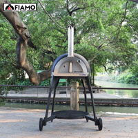 Four à pizza en terre cuite à bois, autonome, pour usage domestique extérieur, en acier inoxydable, modèle populaire FIAMO