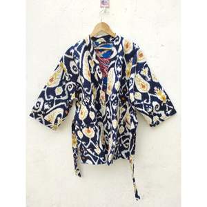 Veste matelassée en coton faite à la main pour femmes manteau de maison court veste réversible pour vêtements de nuit fabricant direct en gros inde - Product Image 4