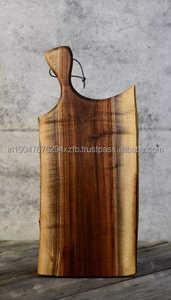 Planche à découper en noyer noir faite à la main, planche à charcuterie, écologique, légère, design carré, épaisseur 20 mm, ustensiles de cuisine - Product Image 5