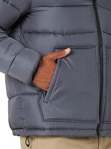 Mode noir brillant Parkas hommes hiver matelassé doudoune imperméable fermeture éclair coupe-vent à manches longues rayé Parka hommes - Product Image 4