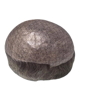 Peluca de pelo indio de piel fina de alta calidad, peluca de prótesis de cabello Tazs estilo Yaki con ondas corporales de Bangladesh, rastas trenzadas - Product Image 1