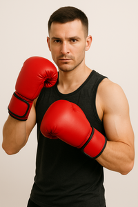 Gants de boxe d'entraînement professionnels de haute qualité avec logo personnalisé, cuir LU, évacuation de l'humidité, confortables - Product Image 5