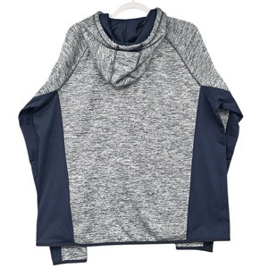 Sudadera con capucha gris azul marino para mujer, ropa de calle, forro polar de algodón transpirable, sudadera clásica con capucha y logotipo frontal para Otoño e Invierno - Product Image 2