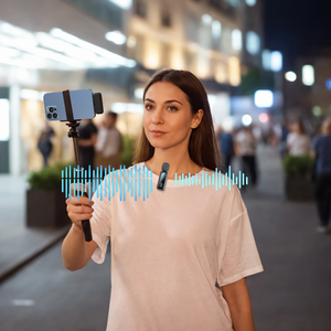 Wireless Lavalier Lapel <b>Microphone</b> Noise Cancelling Condenser Omni-directional Portable Type-C Computer Conference <b>Microphone</b> - Product Image 5