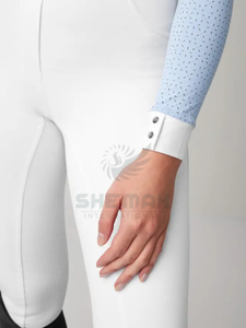 Chemise de concours d'équitation pour femmes chemise de compétition équestre à la mode avec tissu extensible et confortable pour les cavalières élégantes - Product Image 3