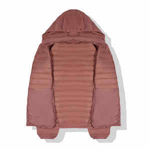 Vente en gros – Nouveauté 2025 – Blousons d'hiver matelassés à capuche en tricot pour femme – 100 % coton, imperméables, écologiques, personnalisables - Product Image 3