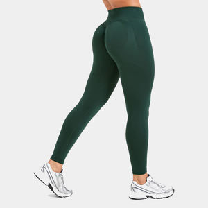 Servicio OEM, Mejor Precio del Fabricante, Leggings de Yoga Personalizados para Mujer, Cintura Alta, Sólidos, Antibacterianos, Sin Costuras - Product Image 2