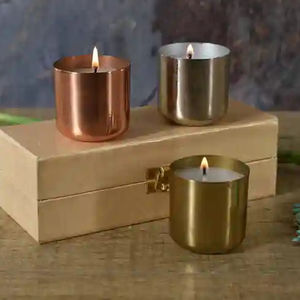 Oro Cobre 8Oz 10Oz 12Oz 14Oz Tarros de velas de lujo Impresión personalizada Vasos vacíos para Diwali para barras y fabricación de velas únicas - Product Image 5