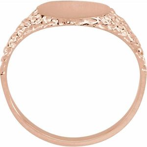 Rose Gold Plated Nugget Signet <b>Ring</b> Fashionable Princess Cut Cluster Inlay Trendy Eternity Style Stainless Steel for Gift - Product Image 2