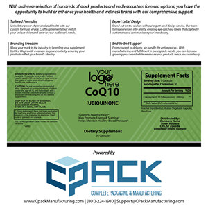 Precio Directo de Fábrica, Fabricación por Contrato, Hecho en EE. UU., Marca Privada OEM, One Solution LLC, Suplemento Dietético CoQ10, 30 Cápsulas - Product Image 4