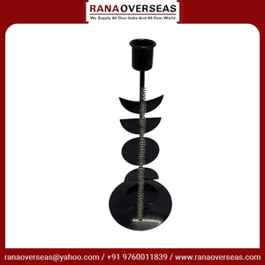 Super qualité couleur noire décor de mariage à la maison bougeoir en métal vintage au prix le plus bas du fournisseur de confiance - Product Image 3