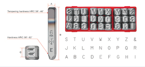 19mm 3/4 inch Steel Letter <b>Punch</b> <b>Set</b> A-Z 27pcs Cr-V 6150 HRC 58-62 for Aluminum Sandblasted Finish OEM/ODM Taiwan - Product Image 5