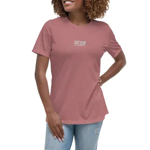 2023新着卸売サマーホワイトシャツレディースカジュアル半袖通気性コットン刺繍レディースTシャツ