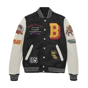 Veste universitaire en laine matelassée coupe-vent et respirante avec logo personnalisé, vente chaude, manteau décontracté, fabricant en gros, veste pour hommes - Product Image 3