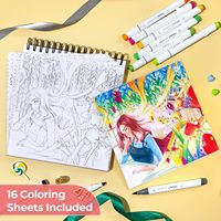 Boîte cadeau Ohuhu pour adolescentes, femmes, filles, cadeau de Noël, marqueurs, 8 stylos à pointe fine et marqueur, carnet de croquis, fournitures artistiques, anniversaire