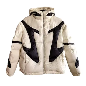 Chaqueta acolchada ligera de gran tamaño para exteriores de invierno para hombres, impermeable, a prueba de viento, con capucha, personalizada, a granel, fabricante OEM - Product Image 6