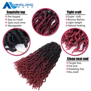 Extensions de cheveux synthétiques ondulés Gypsy Locs de 18 pouces, 100g, tresses synthétiques Gypsy Faux Locks, ombrées, tresses jumbo, tresses au crochet, cheveux Gypsy Locs - Product Image 3