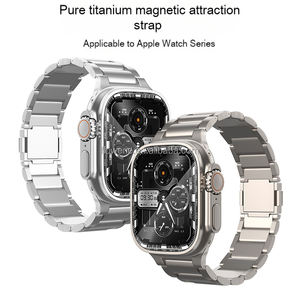 <span class=keywords><strong>Bracelet</strong></span> à fermoir magnétique pour hommes, connecteur à trois perles d'origine, pour <span class=keywords><strong>Apple</strong></span> <span class=keywords><strong>Watch</strong></span> Series Ultra 2 Band 49mm TA1 Pure Titanium <span class=keywords><strong>Watch</strong></span> Band - Product Image 4