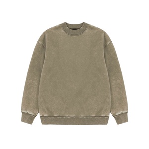 Vintage Acid Wash Sweatshirt 100% Cotton Oversized Streetwear Long Sleeve <b>Pullover</b> Top <b>for</b> <b>Men</b> Sweatshirt MADE BY BS 2026 - Product Image 5